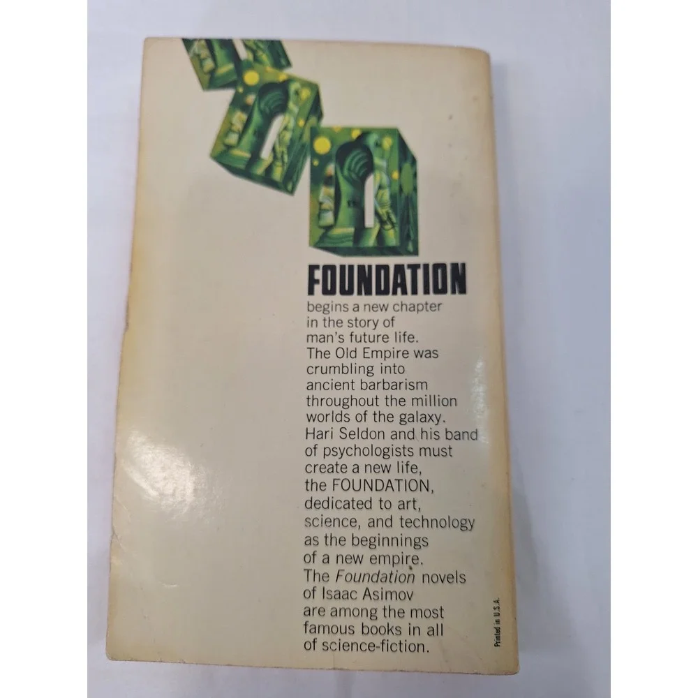 Foundation Isaac Asimov Vintage Paperback 1966 Avon 24th Printing Sci-Fi Book